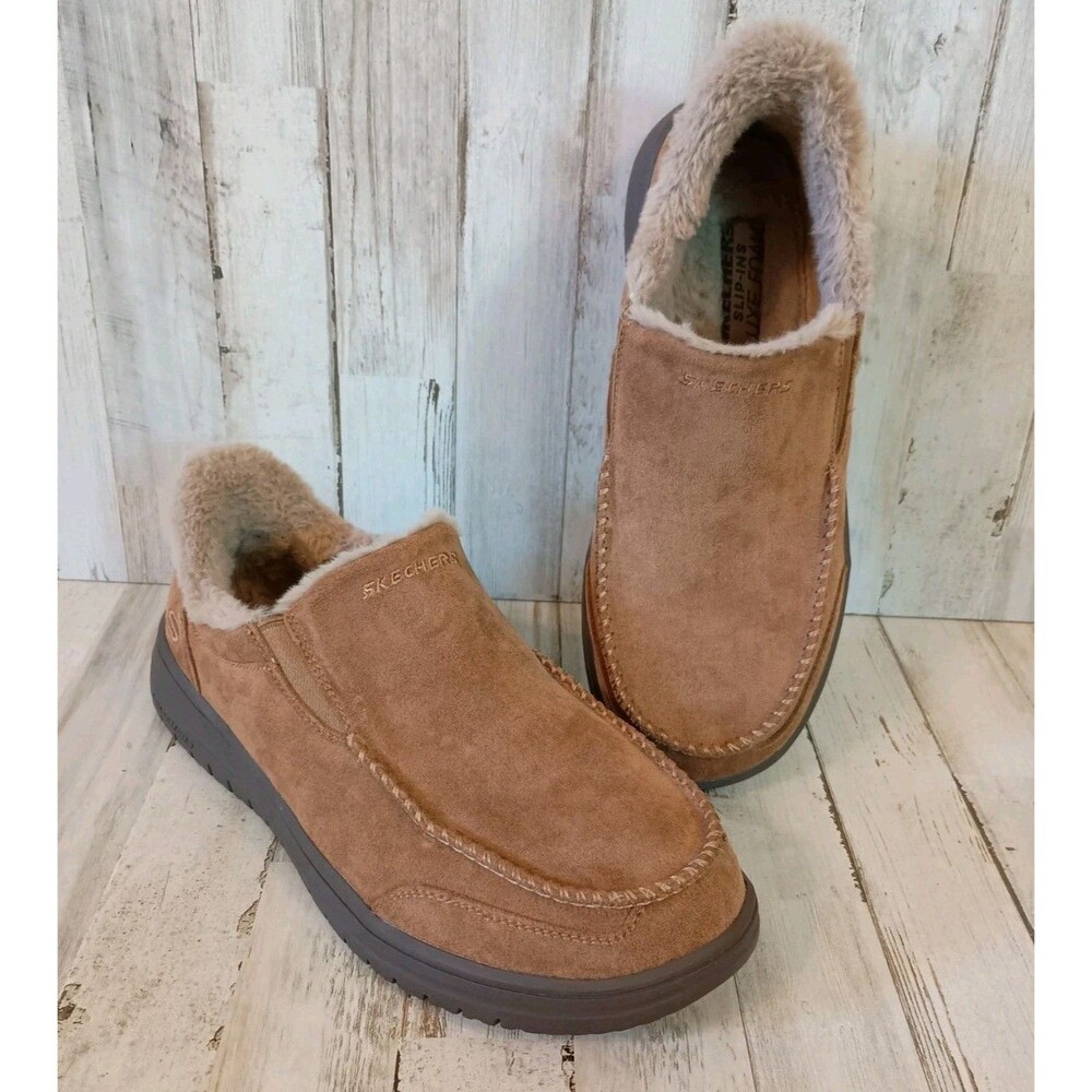 Skechers Slip-ins Murette Scofield Mens Slip On Shoes US Size 9 Tan/Chestnut